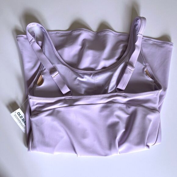 NWT Lavender Swim Dress L Year-Round Swimming High Coverage Swimsuit One-Piece - Picture 7 of 9
